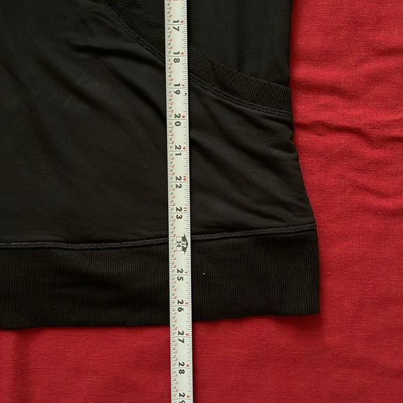 ATHLETA Sz XL Black Long Sleeve Front Crossover Hoodie - Picture 14 of 14